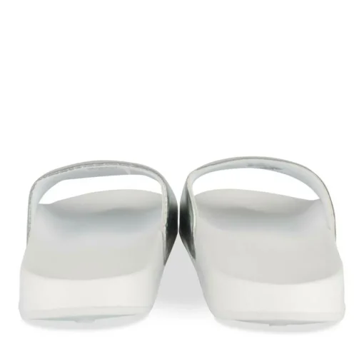 Claquettes ARGENT Femme Motif Uni A Enfiler