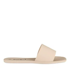 Claquettes BEIGE Femme Motif Uni A Enfiler