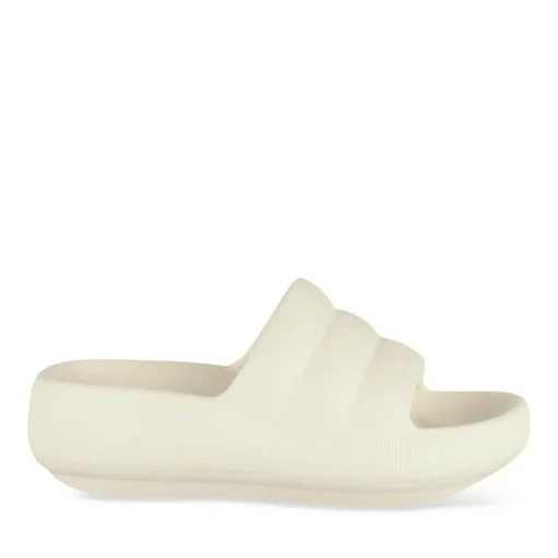 Claquettes BEIGE Femme Motif Uni A Enfiler