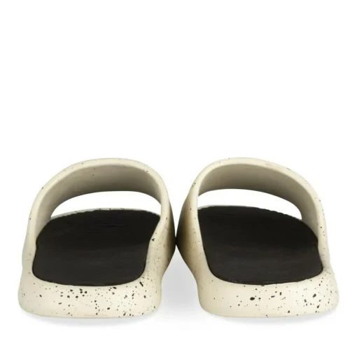 Claquettes BEIGE Homme Motif A Pois A Enfiler