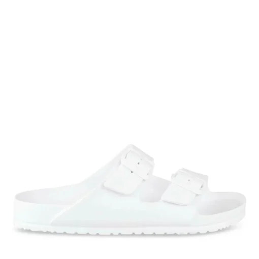 Claquettes BLANC Femme Motif Uni A Enfiler