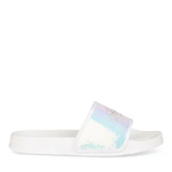 Claquettes BLANC Femme Motif Uni