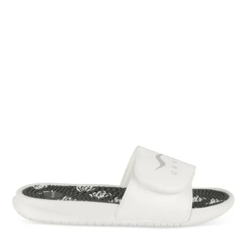 Claquettes BLANC Femme Motif Uni A Enfiler