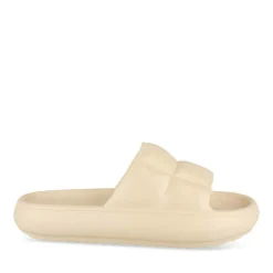 Claquettes BLANC Femme Motif Uni A Enfiler