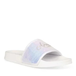 Claquettes BLANC Femme Motif Uni