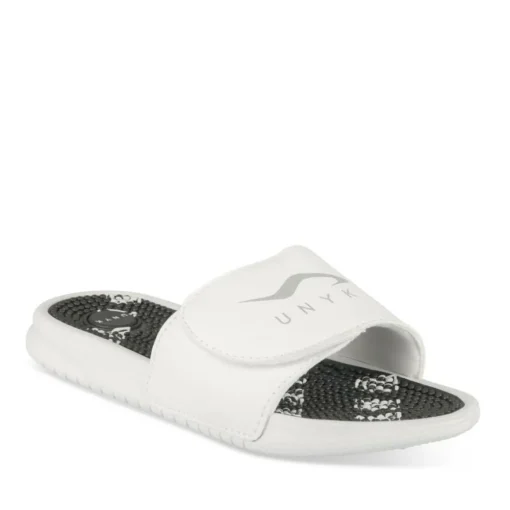 Claquettes BLANC Femme Motif Uni A Enfiler