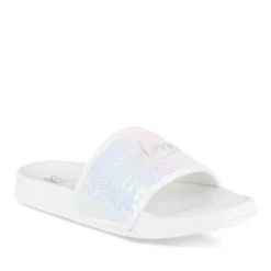 Claquettes BLANC Femme Motif Uni A Enfiler