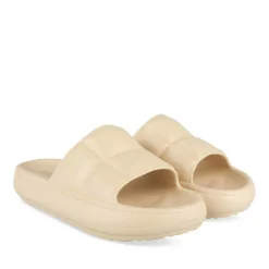 Claquettes BLANC Femme Motif Uni A Enfiler