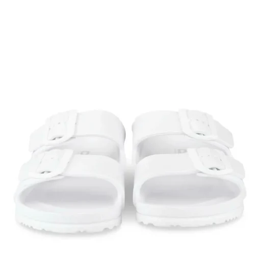 Claquettes BLANC Femme Motif Uni A Enfiler