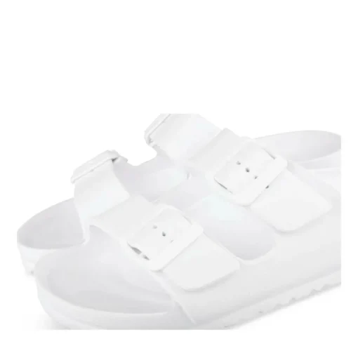 Claquettes BLANC Femme Motif Uni A Enfiler