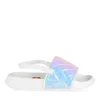 Claquettes BLANC Fille Motif Iridescent Elastique