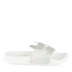 Claquettes BLANC Fille Motif Uni A Enfiler