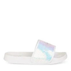 Claquettes BLANC Fille Motif Uni