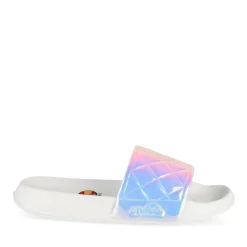 Claquettes BLANC Fille Motif Iridescent A Enfiler