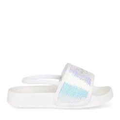 Claquettes BLANC Fille Motif Uni