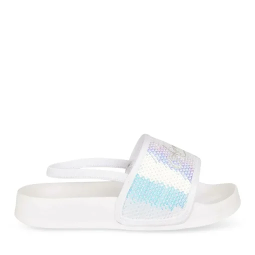 Claquettes BLANC Fille Motif Uni
