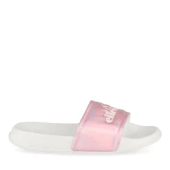 Claquettes BLANC Fille Motif Iridescent A Enfiler