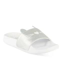 Claquettes BLANC Fille Motif Uni A Enfiler