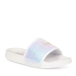 Claquettes BLANC Fille Motif Uni