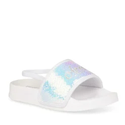 Claquettes BLANC Fille Motif Uni