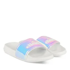 Claquettes BLANC Fille Motif Iridescent A Enfiler