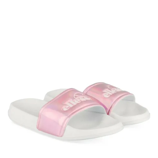 Claquettes BLANC Fille Motif Iridescent A Enfiler