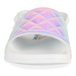 Claquettes BLANC Fille Motif Iridescent Elastique