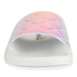 Claquettes BLANC Fille Motif Iridescent A Enfiler