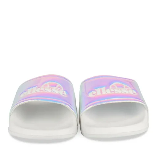 Claquettes BLANC Fille Motif Iridescent A Enfiler
