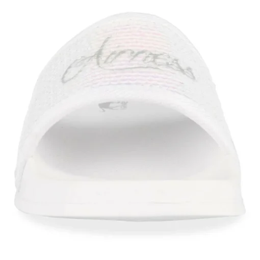 Claquettes BLANC Fille Motif Uni A Enfiler