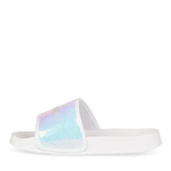 Claquettes BLANC Fille Motif Uni