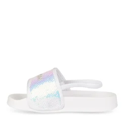 Claquettes BLANC Fille Motif Uni