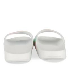 Claquettes BLANC Fille Motif Iridescent A Enfiler