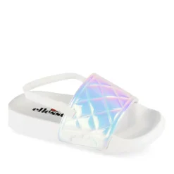 Claquettes BLANC Fille Motif Iridescent Elastique