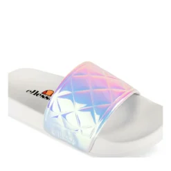 Claquettes BLANC Fille Motif Iridescent A Enfiler