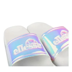 Claquettes BLANC Fille Motif Iridescent A Enfiler