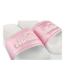 Claquettes BLANC Fille Motif Iridescent A Enfiler