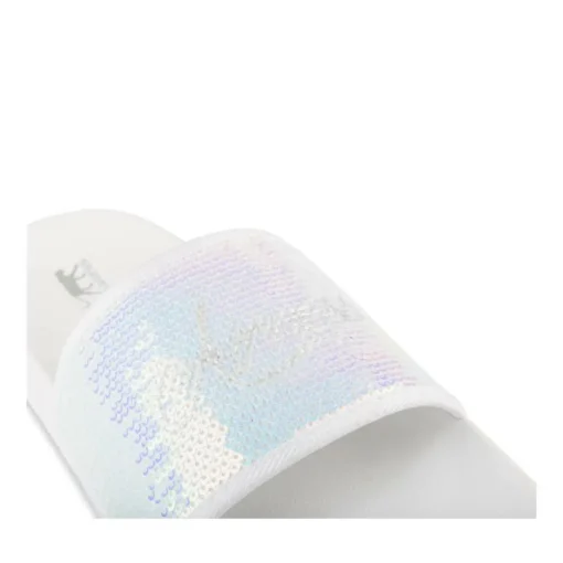 Claquettes BLANC Fille Motif Uni A Enfiler