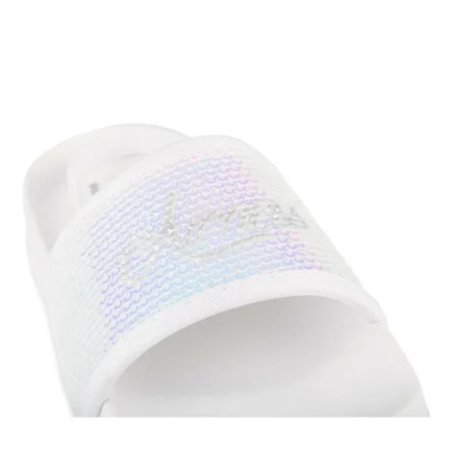 Claquettes BLANC Fille Motif Uni A Enfiler