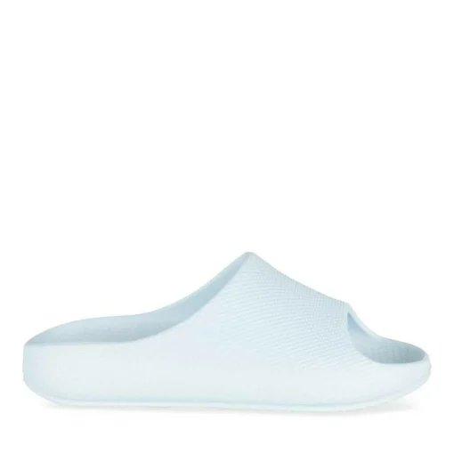 Claquettes BLEU Femme Motif Uni A Enfiler