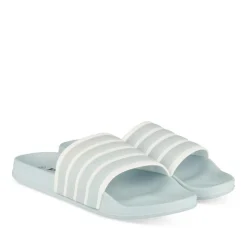 Claquettes BLEU Femme Motif Uni A Enfiler