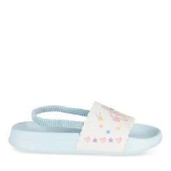 Claquettes BLEU Fille Motif Licorne A Enfiler