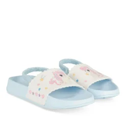 Claquettes BLEU Fille Motif Licorne A Enfiler