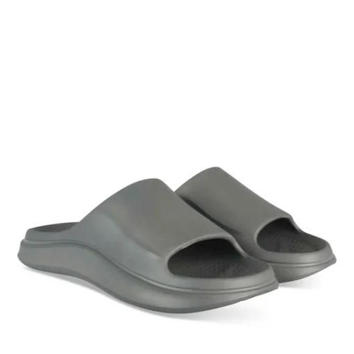 Claquettes GRIS Homme Motif Uni A Enfiler