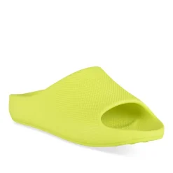 Claquettes JAUNE Femme Motif Uni A Enfiler