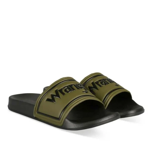 Claquettes KAKI Homme Motif Uni A Enfiler