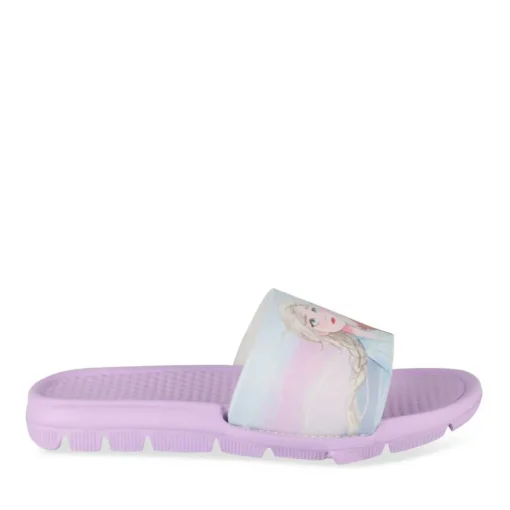 Claquettes LILAS Fille Motif Uni A Enfiler