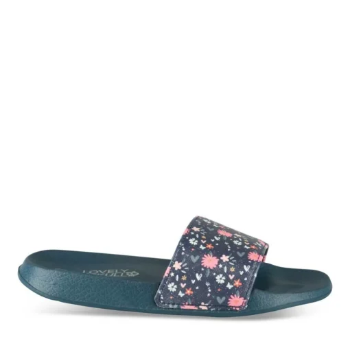 Claquettes MARINE Fille Motif Uni A Enfiler