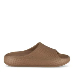 Claquettes MARRON Femme Motif Uni A Enfiler