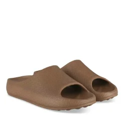 Claquettes MARRON Femme Motif Uni A Enfiler